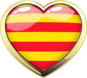 Resultado de imagen de corazon bandera catalana